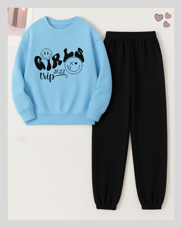 2 Pcs Girls Trip Winter TrackSuit (Code 3639)