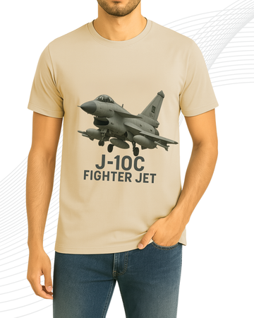 Beige J10C  T-Shirt/Tee for Men – Cotton Jersey Fabric (Code 5157)