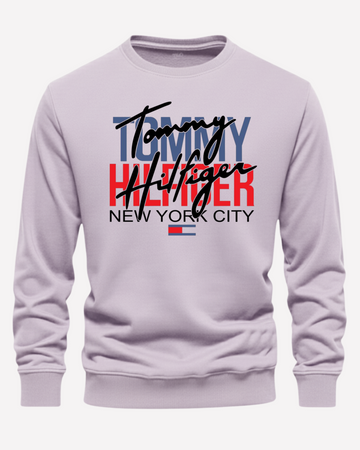 Lilac Men's Printed Sweatshirt – Warm and Stylish Fleece (Code 4169)