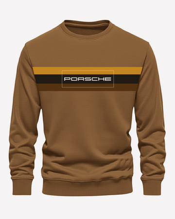 Mustard Stripes Men's Printed Sweatshirt – Warm and Stylish Fleece (Code 4650)