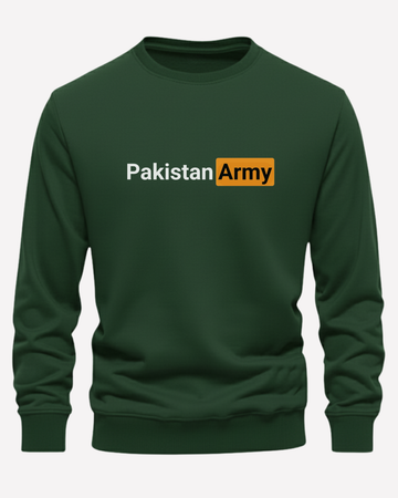 Dark Green Men's Printed Sweatshirt – Warm and Stylish Fleece (Code 4249)