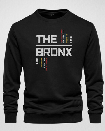 Black Soft and Warm Fleece Printed Sweatshirt (Code 3858)