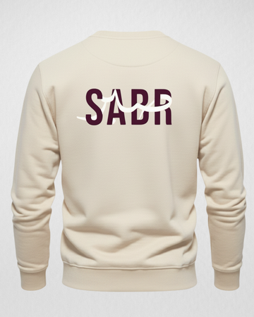 Cream SABR Printed Sweatshirt – Warm and Stylish Fleece (Code 4023)