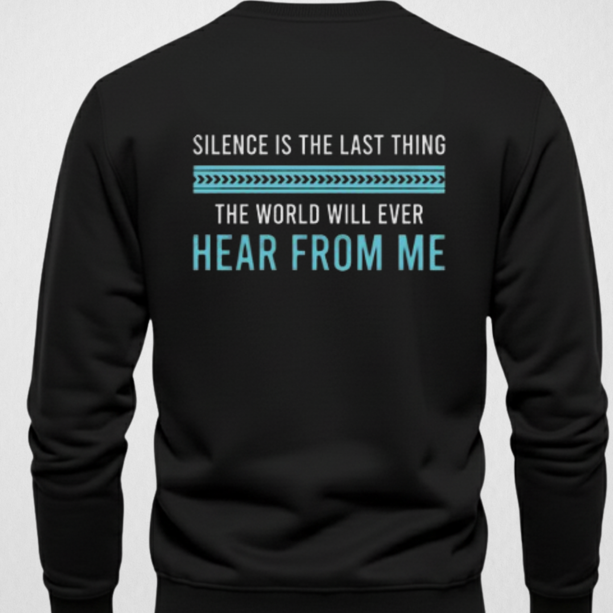 Black Hear from me Printed Sweatshirt – Warm and Stylish Fleece (Code 4022)