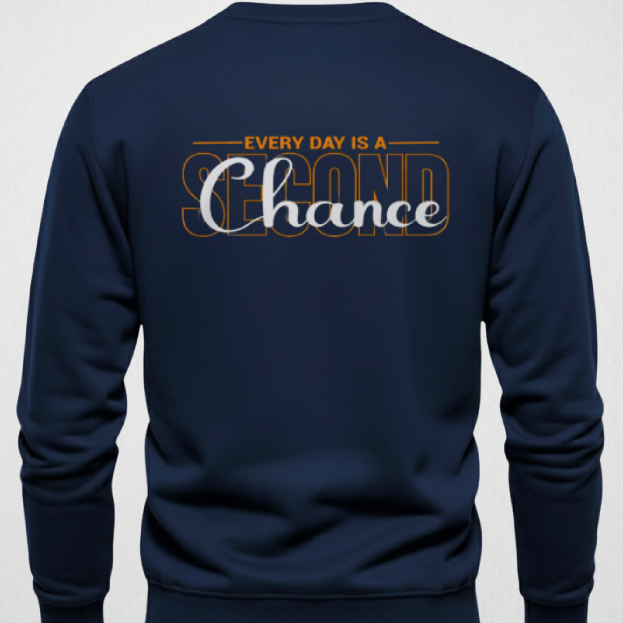 Second Chance Back Printed Sweatshirt in 2 Colors – Warm and Stylish Fleece (Code 4020)