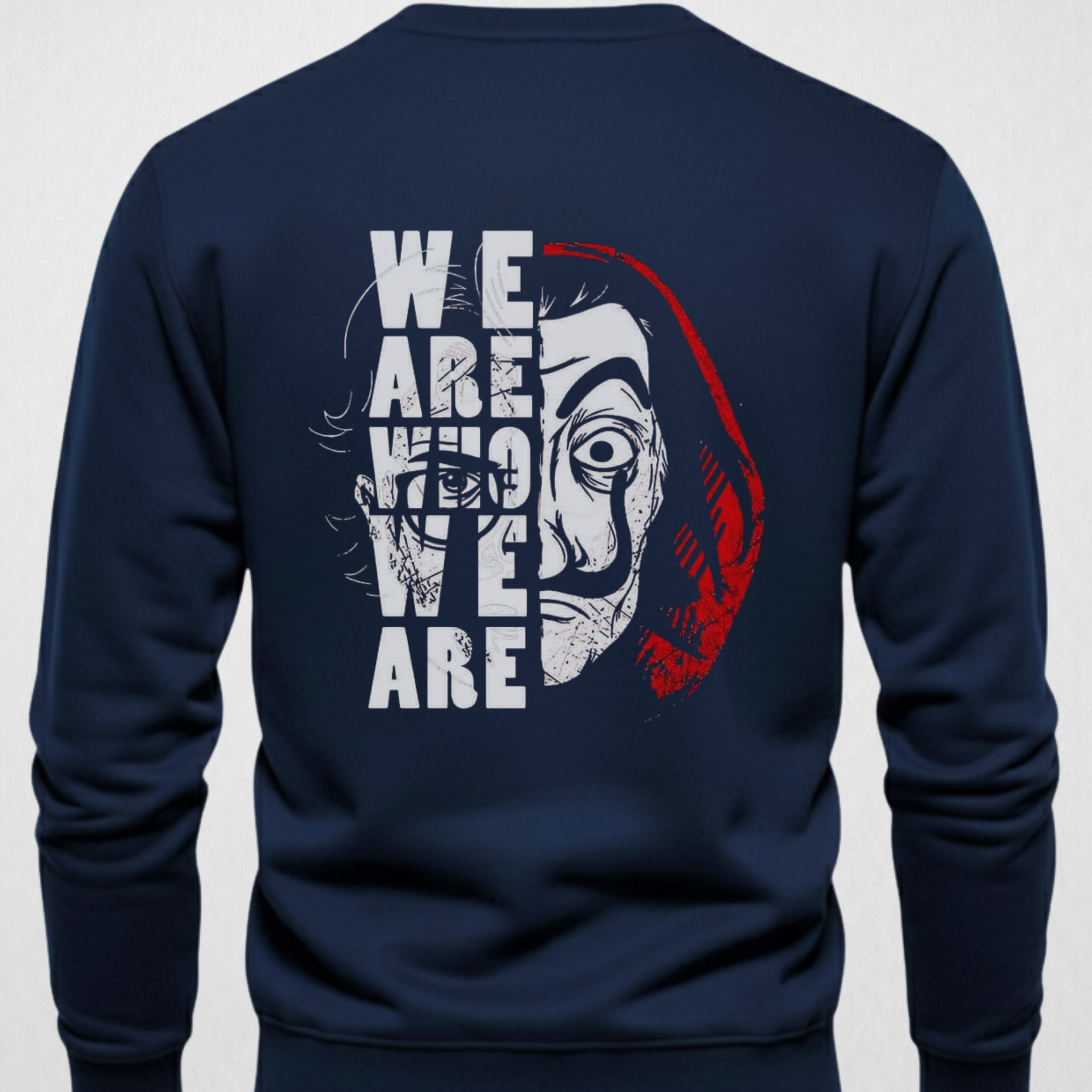Navy Blue WE ARE Back Printed Sweatshirt – Warm and Stylish Fleece (Code 4027)