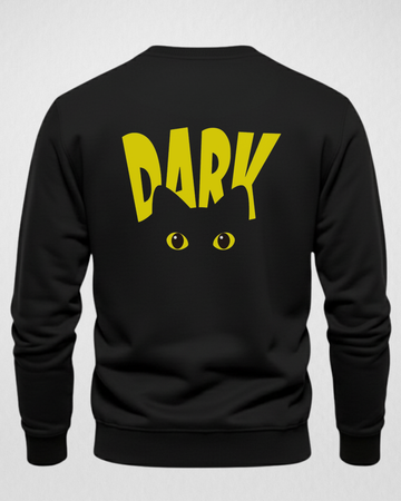 Black Dark Printed Sweatshirt – Warm and Stylish Fleece (Code 4035)