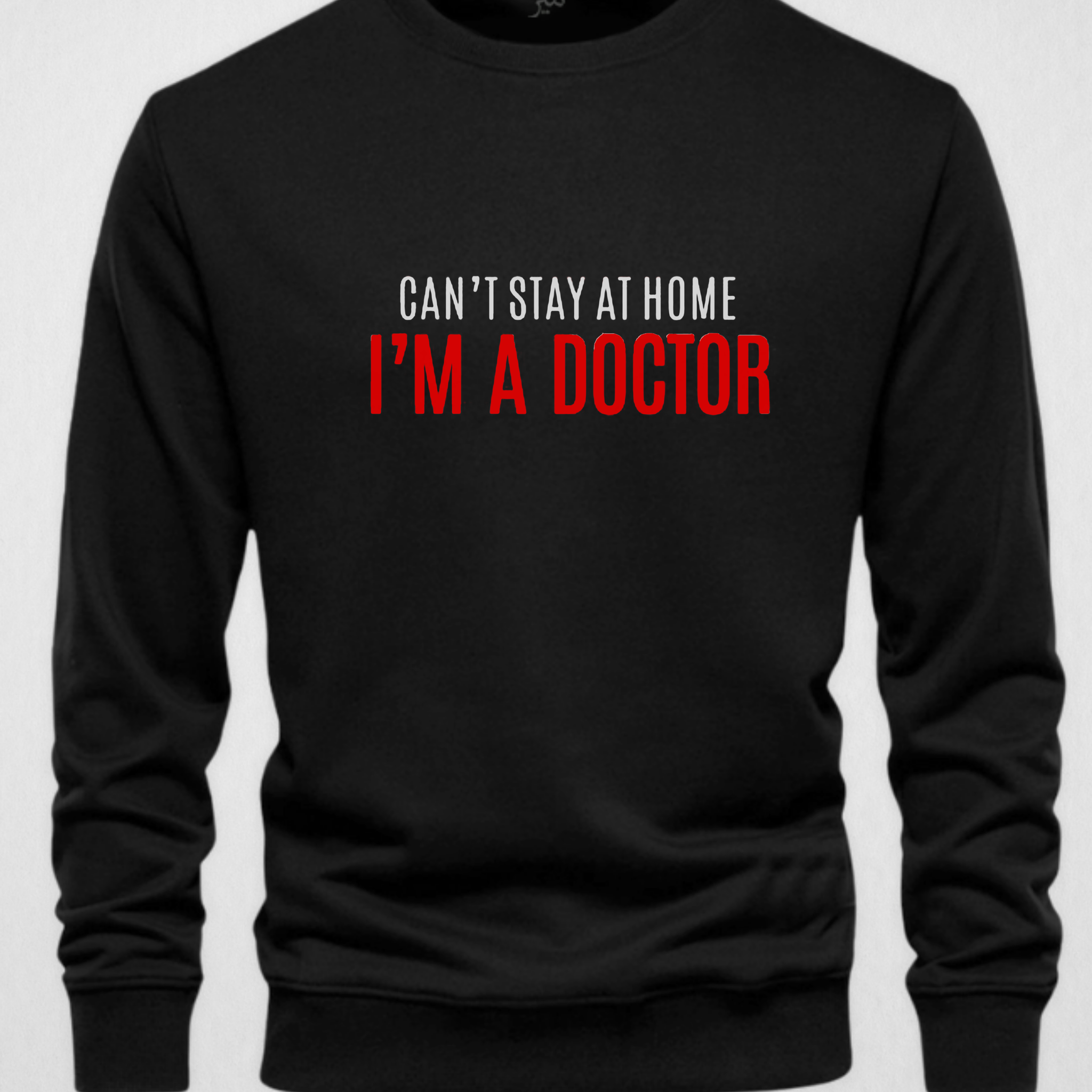 Black Doctor Printed Sweatshirt – Warm and Stylish Fleece (Code 3993)