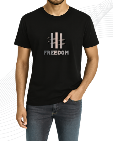 Premium Black Printed T-Shirt/Tee for Men – Cotton Jersey Fabric (3437)