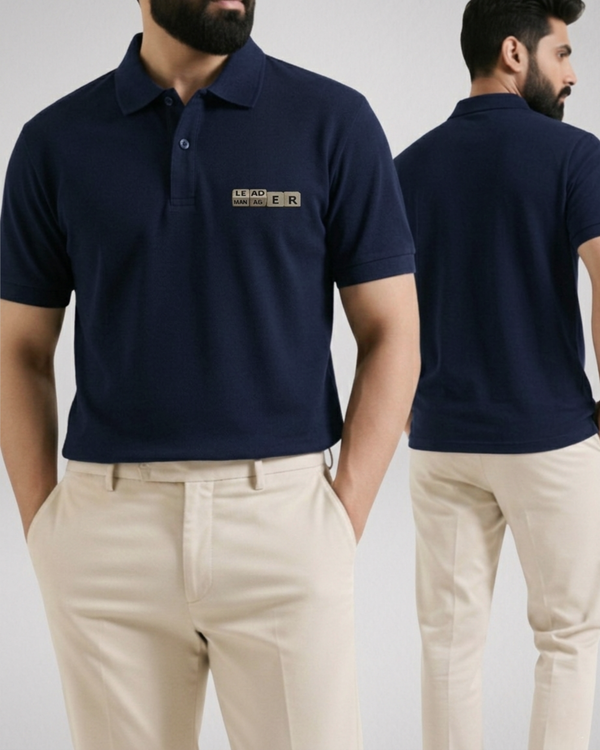 Black | Navy Blue| Sky Blue Printed Polo T-Shirt – Stylish & Comfortable (Code 4566)