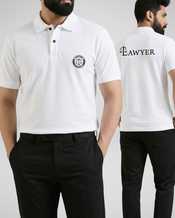 Black | White Printed Polo T-Shirt – Stylish & Comfortable (Code 4565)