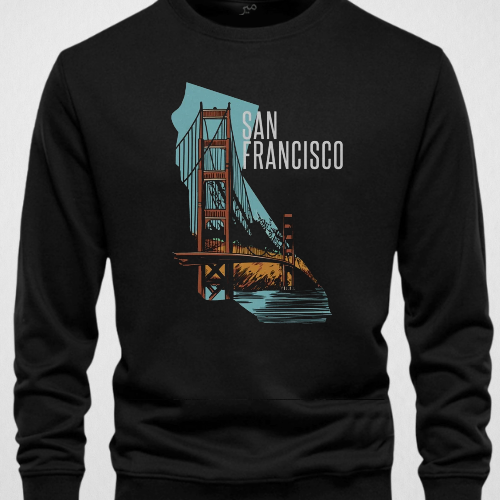Black Men's Printed Sweatshirt – Warm and Stylish Fleece (Code 3822)