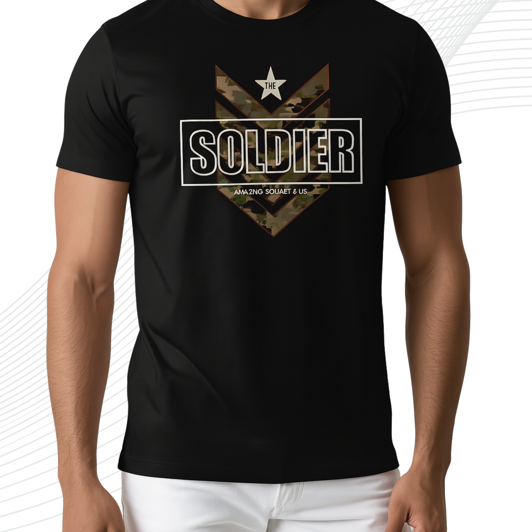 Premium Black Printed T-Shirt/Tee for Men – Cotton Jersey Fabric (3414)