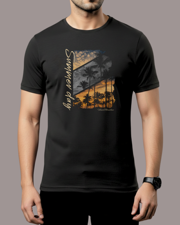 Premium Summer Printed T-Shirt/Tee for Men – Cotton Jersey Fabric (Code 3396)