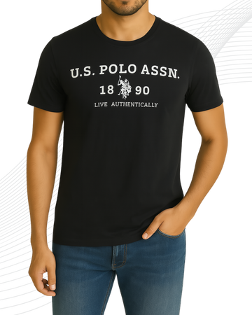 Premium Black Printed T-Shirt/Tee for Men – Cotton Jersey Fabric (3416)