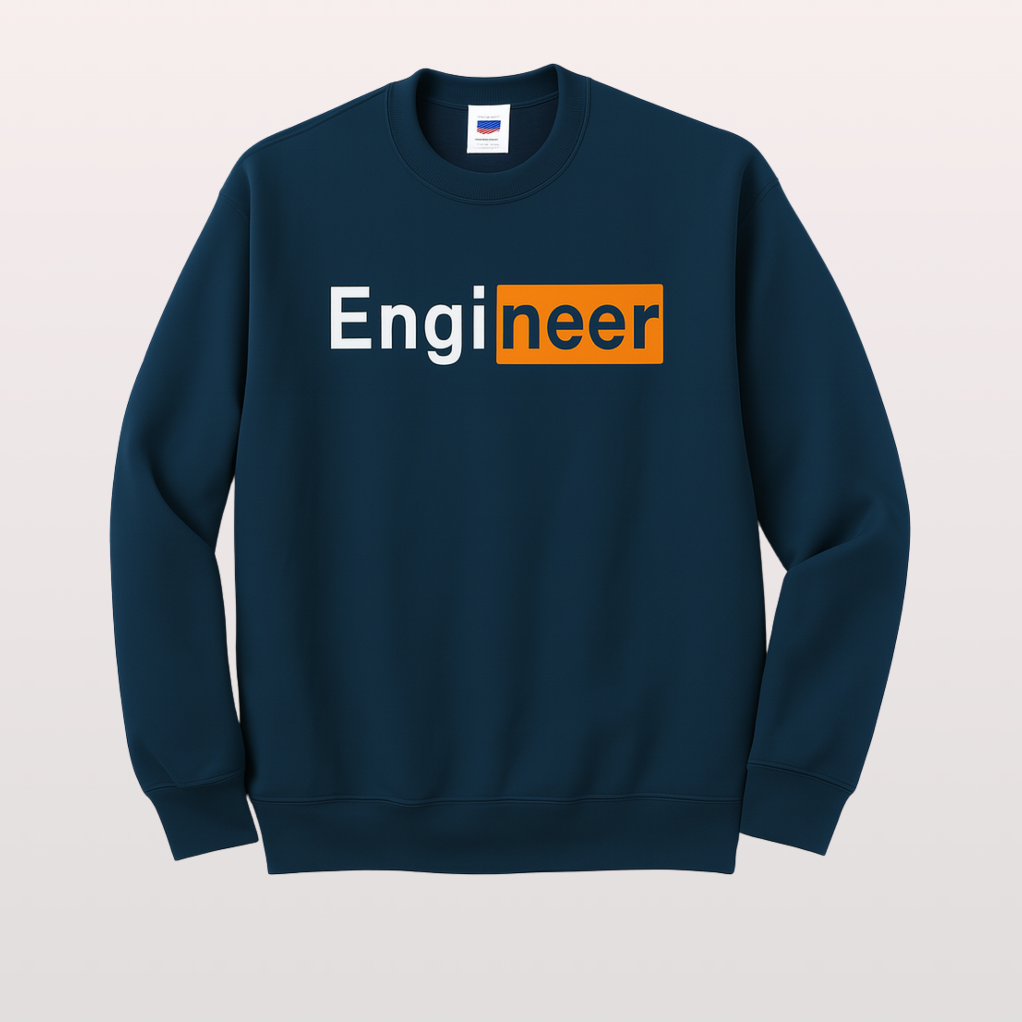Navy Blue Men's Printed Sweatshirt – Warm and Stylish Fleece (3452)