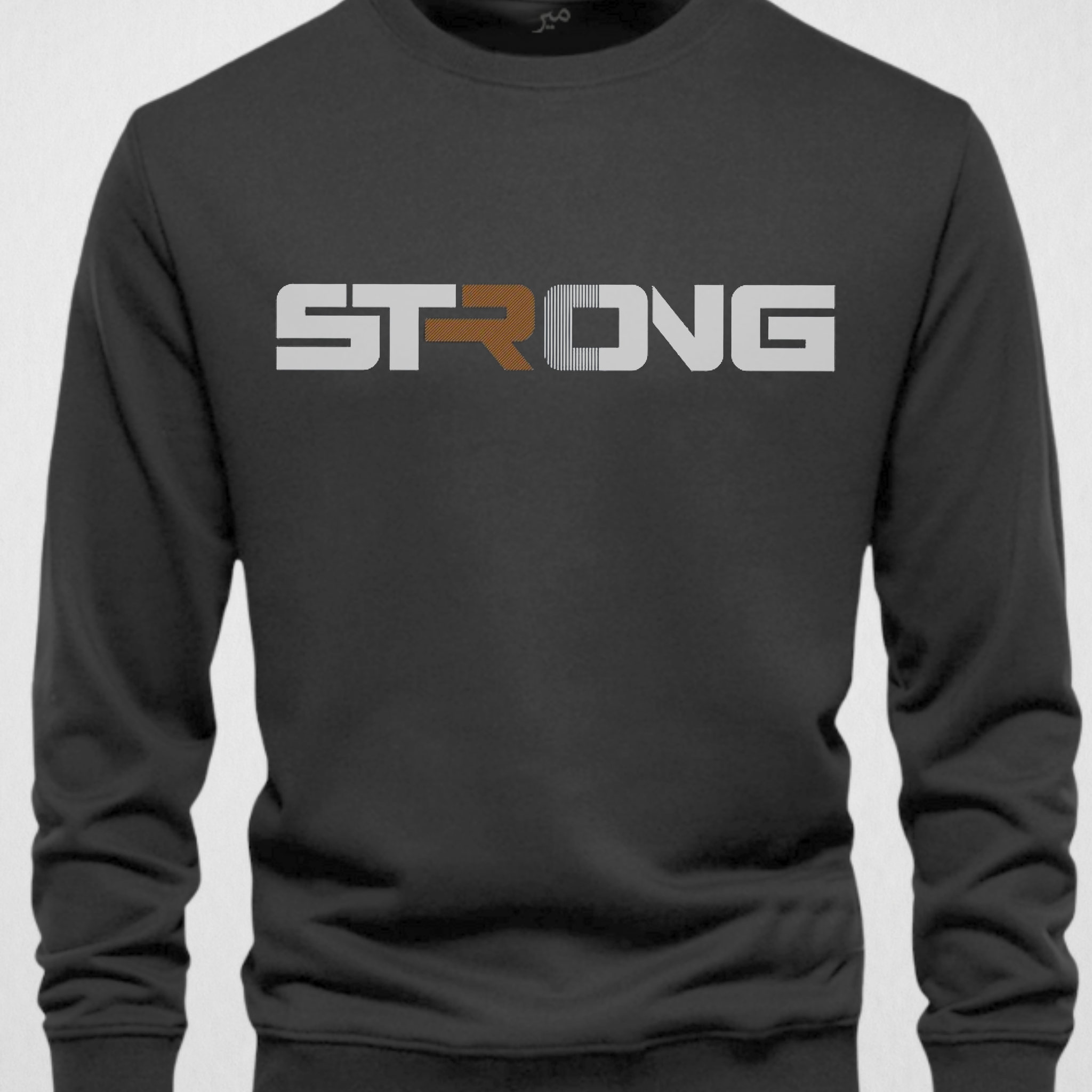 Charcoal Grey Men's Printed Sweatshirt – Warm and Stylish Fleece (Code 3824)