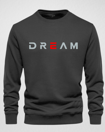 Charcoal Men's Printed Sweatshirt – Warm and Stylish Fleece (Code 6060)