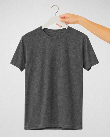 Charcoal Grey Women’s Basic Tee – Jersey Fabric, Classic Fit, Everyday Comfort (Code 5458)