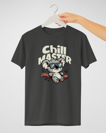 Charcoal Grey Women’s Printed Tee – Jersey Fabric, Classic Fit, Everyday Comfort (Code 3689)