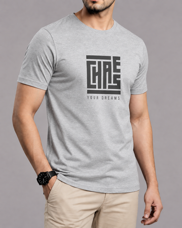 Premium Grey Printed T-Shirt/Tee for Men – Cotton Jersey Fabric (Code 3439)