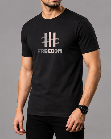 Premium Black Printed T-Shirt/Tee for Men – Cotton Jersey Fabric (Code 3437)