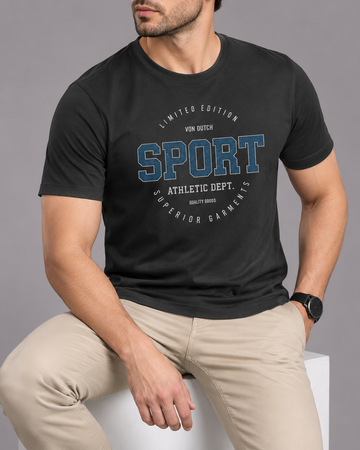 Premium Sports Printed T-Shirt/Tee for Men – Cotton Jersey Fabric (Code 3284)