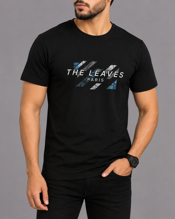 Premium Leaves Printed T-Shirt/Tee for Men – Cotton Jersey Fabric (Code 3395)