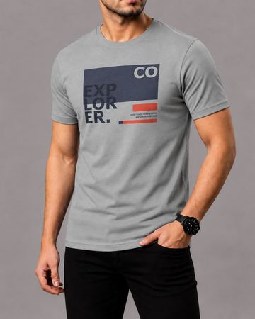 Premium Explore Printed T-Shirt/Tee for Men – Cotton Jersey Fabric (Code 3399)
