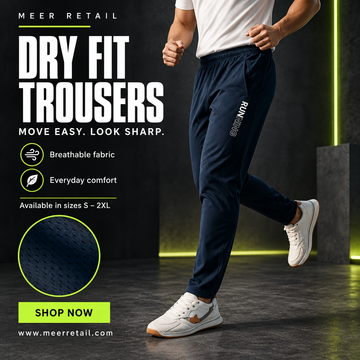 Men’s Dry Fit Printed Trouser Breathable Navy– Soft & Comfortable (Code 5456)