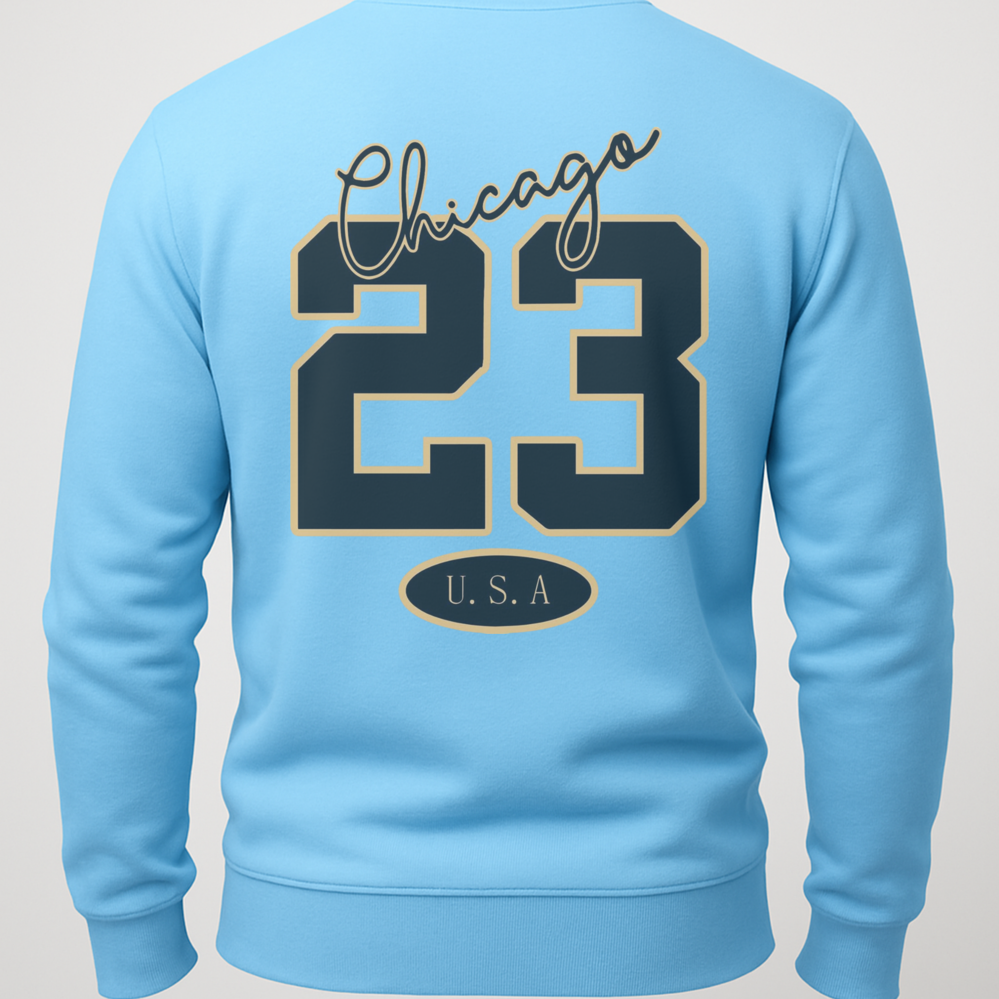 4 Colors Option – Back Printed Sweatshirt – Warm and Stylish Fleece (Code 4032)