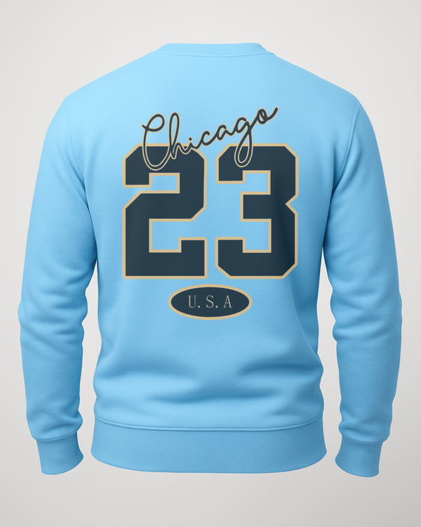 5 Colors Option – Back Printed Sweatshirt – Warm and Stylish Fleece (Code 4032)