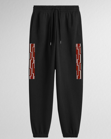 Black Everday Versatile Printed Trouser (Code 4616)