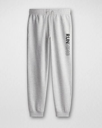 Grey Men's Printed Fleece Trousers (Code 6007)