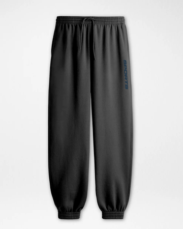 Black Men's Printed Trousers – Soft and Comfortable Fleece Trousers (Code 6008)