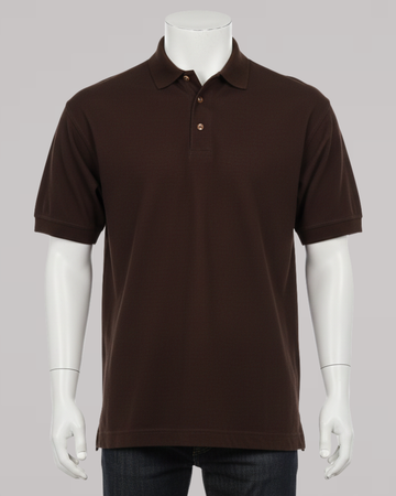 Dark Brown Polo Shirt – Premium Quality & Comfortable Wear (Code 3205)