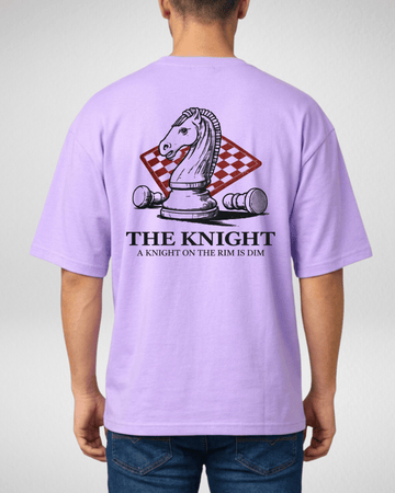 Lilac Printed Drop Shoulder T-Shirt (Code 4898)