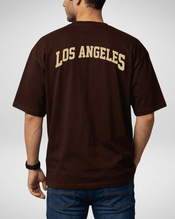 Brown Printed Drop Shoulder T-Shirt (Code 4891)