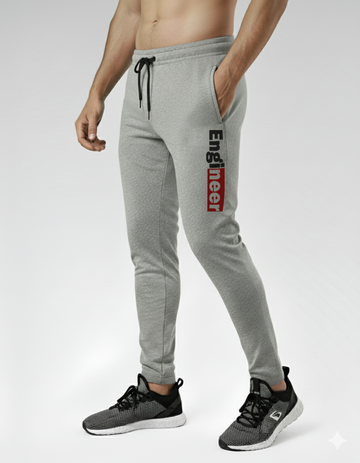 Men’s Grey Zipper Trouser – Cotton Terry Fabric (Code 3885)