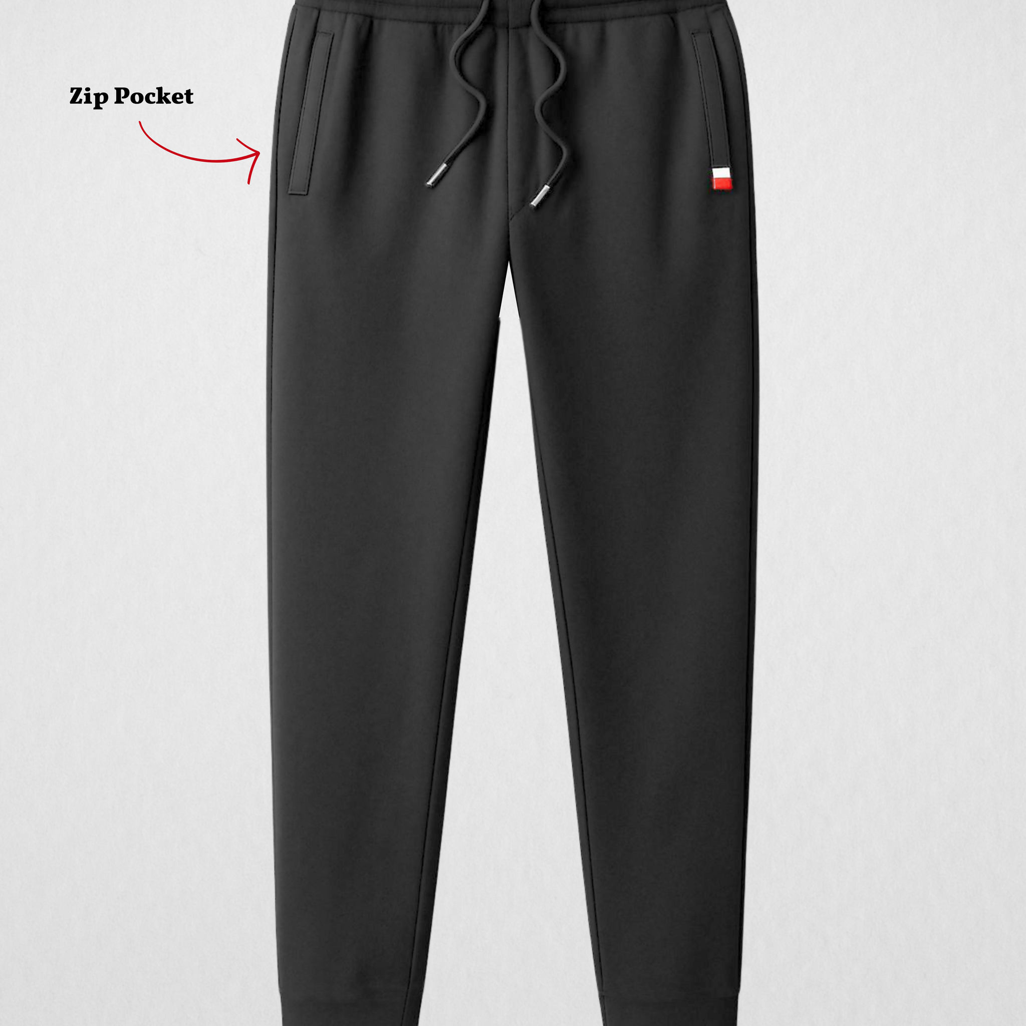 Activewear Jogger Pants  Jet Black Edition with Zip Pockets (3499)