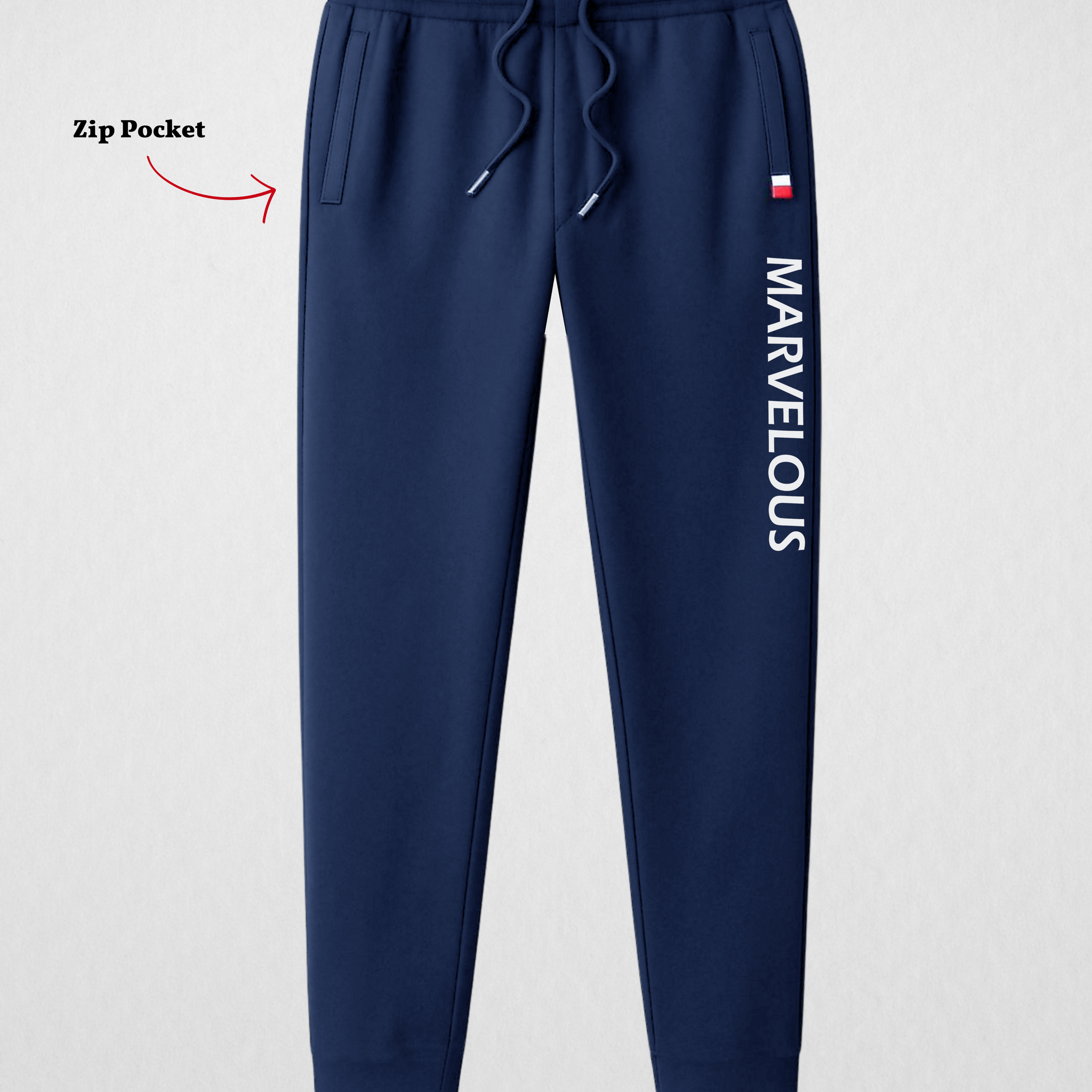 Activewear Jogger Marvelous Pants Navy blue Edition with Zip Pockets (3505)