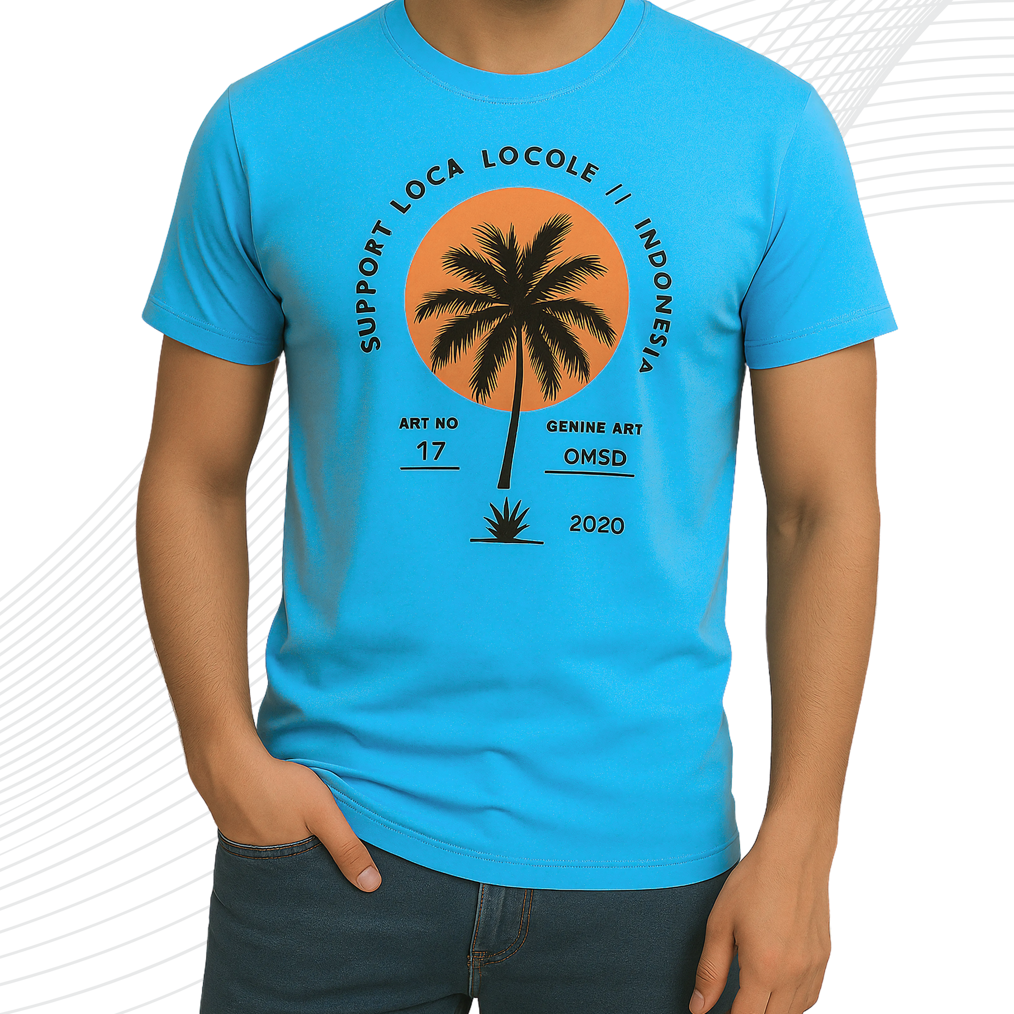 Premium Indonesia Printed T-Shirt/Tee for Men – Cotton Jersey Fabric (3277)