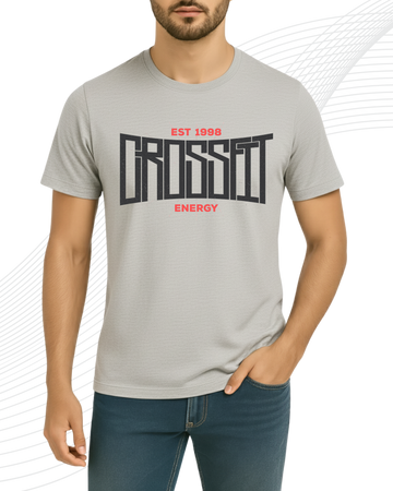 Grey Crossfit T-Shirt/Tee for Men – Cotton Jersey Fabric (Code 5208)