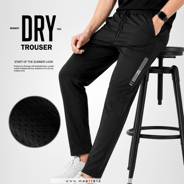 Men’s Dry Fit Trouser Breathable Black – Soft & Comfortable (Code 4585)