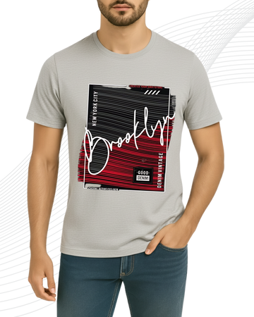 Heather Grey Brooklyn T-Shirt/Tee for Men – Cotton Jersey Fabric (Code 5161)