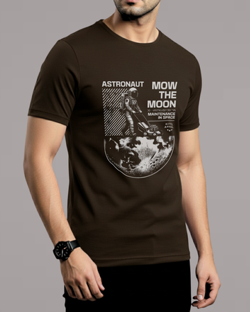 Premium Brown Printed T-Shirt/Tee for Men – Cotton Jersey Fabric (Code 4513)