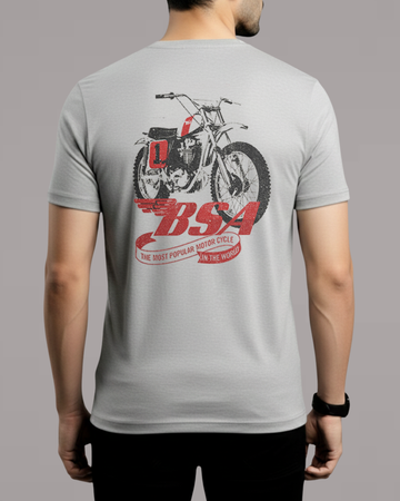 Premium Grey Back Printed T-Shirt/Tee for Men – Cotton Jersey Fabric (Code 4523)