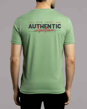 Premium Light Green Back Printed T-Shirt/Tee for Men – Cotton Jersey Fabric (Code 4520)
