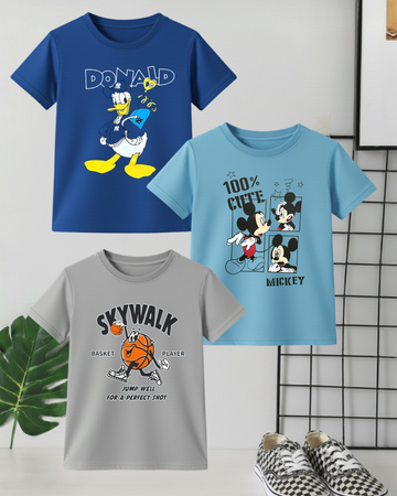 Pack of 3 Kids Printed Shirts – Fun Prints for Boys  (Code 4433)