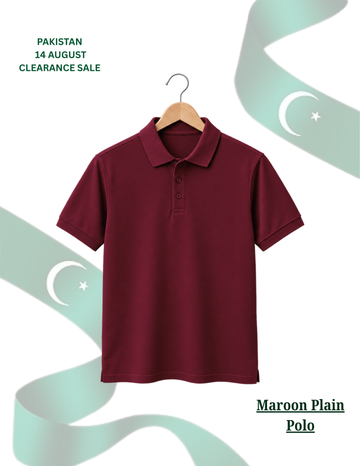 Men's Maroon Pique Polo Shirt (Code 5567)